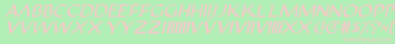 JustinianItalic Font – Pink Fonts on Green Background