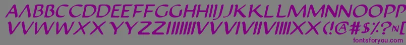 JustinianItalic Font – Purple Fonts on Gray Background
