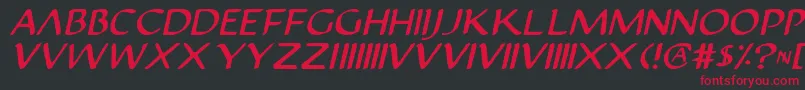 JustinianItalic Font – Red Fonts on Black Background