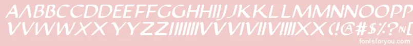 JustinianItalic Font – White Fonts on Pink Background