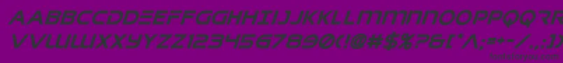 singaporeslingsuperital-Schriftart – Schwarze Schriften auf violettem Hintergrund