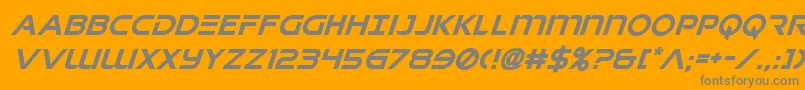 singaporeslingsuperital Font – Gray Fonts on Orange Background