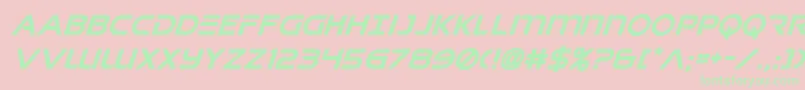 singaporeslingsuperital Font – Green Fonts on Pink Background