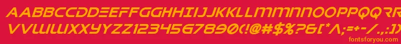 singaporeslingsuperital Font – Orange Fonts on Red Background