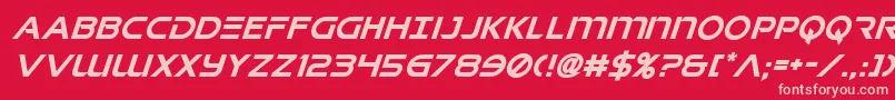 singaporeslingsuperital Font – Pink Fonts on Red Background