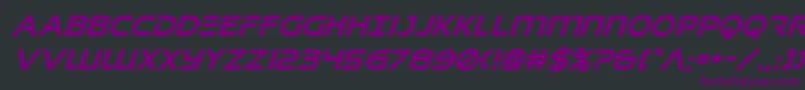 singaporeslingsuperital Font – Purple Fonts on Black Background