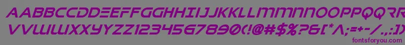 singaporeslingsuperital Font – Purple Fonts on Gray Background