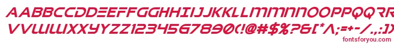 singaporeslingsuperital Font – Red Fonts on White Background