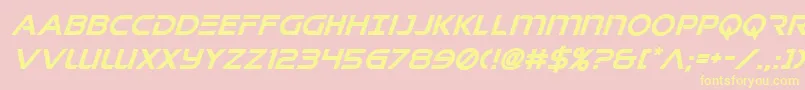 singaporeslingsuperital Font – Yellow Fonts on Pink Background
