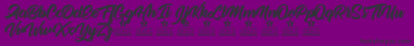 Single Case Personal Use-Schriftart – Schwarze Schriften auf violettem Hintergrund