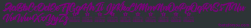 Fonte Single Case Personal Use – fontes roxas em um fundo preto