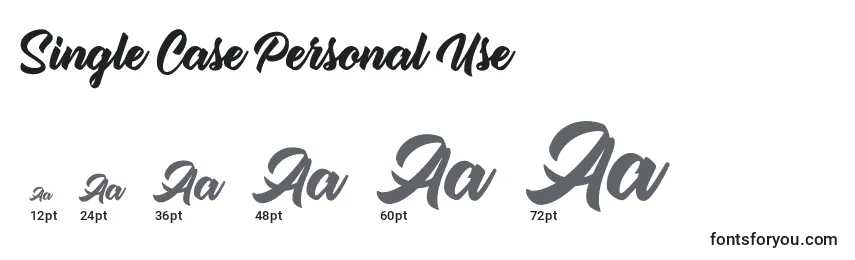 Single Case Personal Use Font Sizes