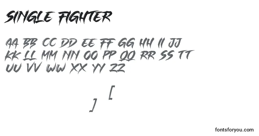 Schriftart SINGLE FIGHTER – Alphabet, Zahlen, spezielle Symbole