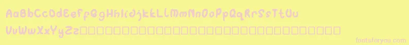 Singo Font – Pink Fonts on Yellow Background