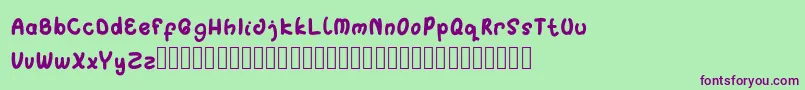 Singo Font – Purple Fonts on Green Background