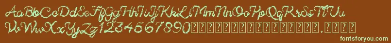 Más sobre la fuente Sinister Brush demo fuente Sinister Brush demo – Fuentes Verdes Sobre Fondo Marrón