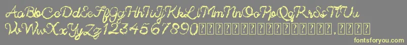 Sinister Brush demo Font – Yellow Fonts on Gray Background