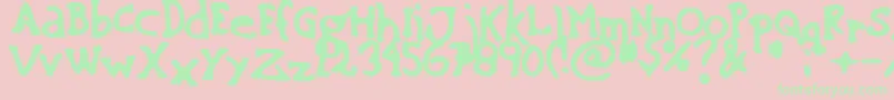 sinking ship   01 Font – Green Fonts on Pink Background