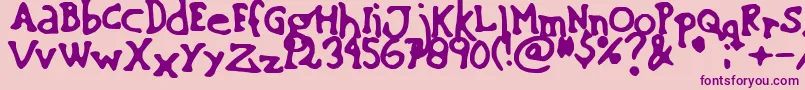 sinking ship   01 Font – Purple Fonts on Pink Background