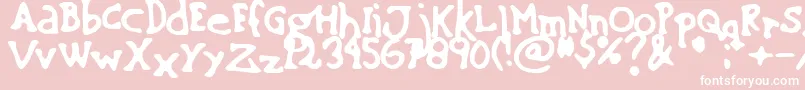 sinking ship   01 Font – White Fonts on Pink Background