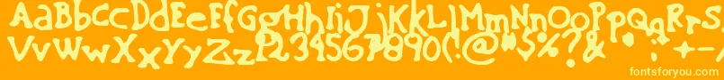 sinking ship   01 Font – Yellow Fonts on Orange Background