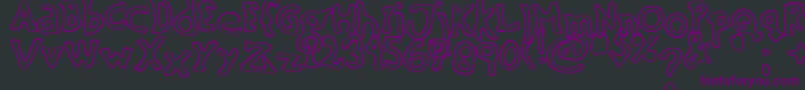 sinking ship outline  02 Font – Purple Fonts on Black Background