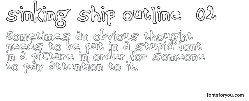 Schriftart Sinking ship outline  02