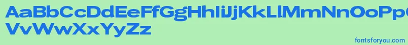 Wendelinbreitfett Font – Blue Fonts on Green Background