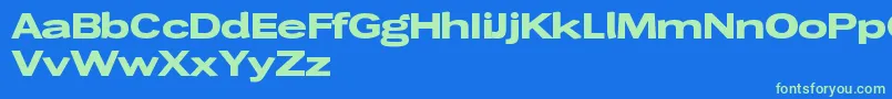 Fonte Wendelinbreitfett – fontes verdes em um fundo azul