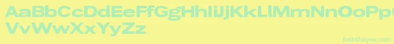 Czcionka Wendelinbreitfett – zielone czcionki na żółtym tle