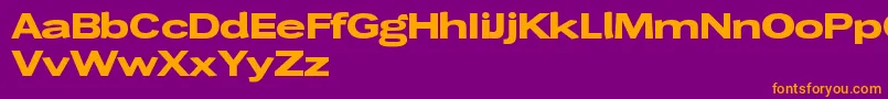 Police Wendelinbreitfett – polices orange sur fond violet