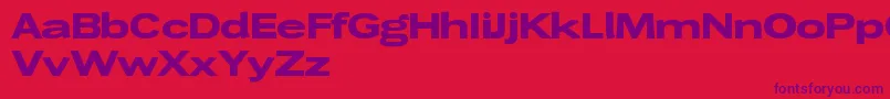 Wendelinbreitfett Font – Purple Fonts on Red Background