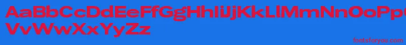 Wendelinbreitfett Font – Red Fonts on Blue Background