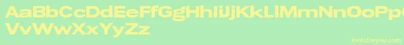 Wendelinbreitfett Font – Yellow Fonts on Green Background