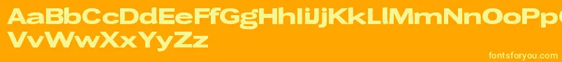 Шрифт Wendelinbreitfett – жёлтые шрифты на оранжевом фоне