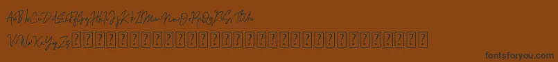 Sinteria Personal Use Font – Black Fonts on Brown Background