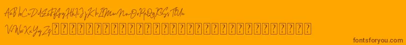 Sinteria Personal Use Font – Brown Fonts on Orange Background
