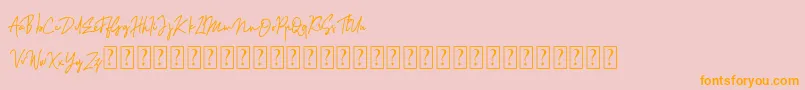 Sinteria Personal Use Font – Orange Fonts on Pink Background