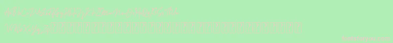 Sinteria Personal Use Font – Pink Fonts on Green Background