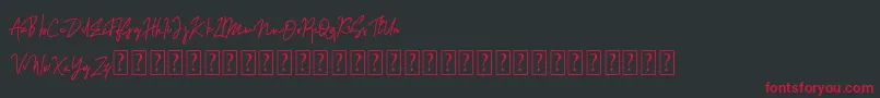 Sinteria Personal Use Font – Red Fonts on Black Background
