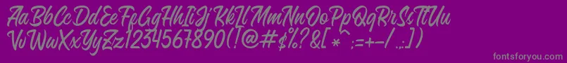 Sintesa Regular DEMO Font – Gray Fonts on Purple Background