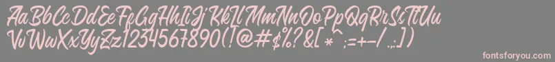 Sintesa Regular DEMO-Schriftart – Rosa Schriften auf grauem Hintergrund