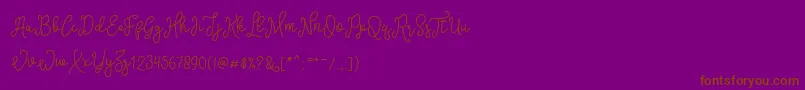 SinyakScript Font – Brown Fonts on Purple Background
