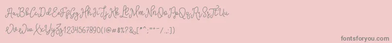 fuente SinyakScript – Fuentes Grises Sobre Fondo Rosa