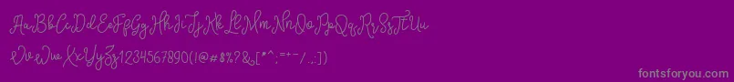 SinyakScript-Schriftart – Graue Schriften auf violettem Hintergrund