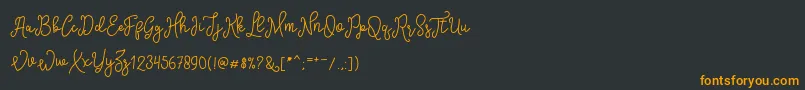 Шрифт SinyakScript – оранжевые шрифты на чёрном фоне