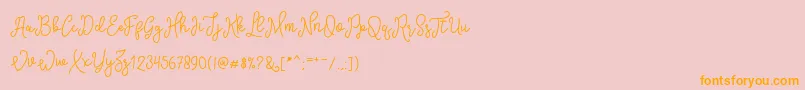 More about SinyakScript Font SinyakScript Font – Orange Fonts on Pink Background