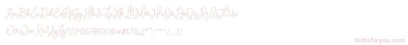 Weitere Informationen zur SinyakScript-Schriftart SinyakScript-Schriftart – Rosa Schriften auf weißem Hintergrund