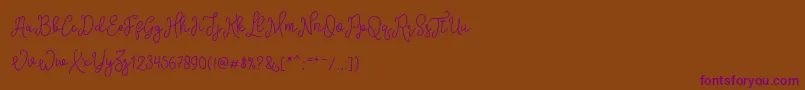 SinyakScript Font – Purple Fonts on Brown Background