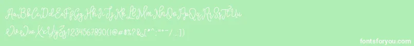 SinyakScript Font – White Fonts on Green Background